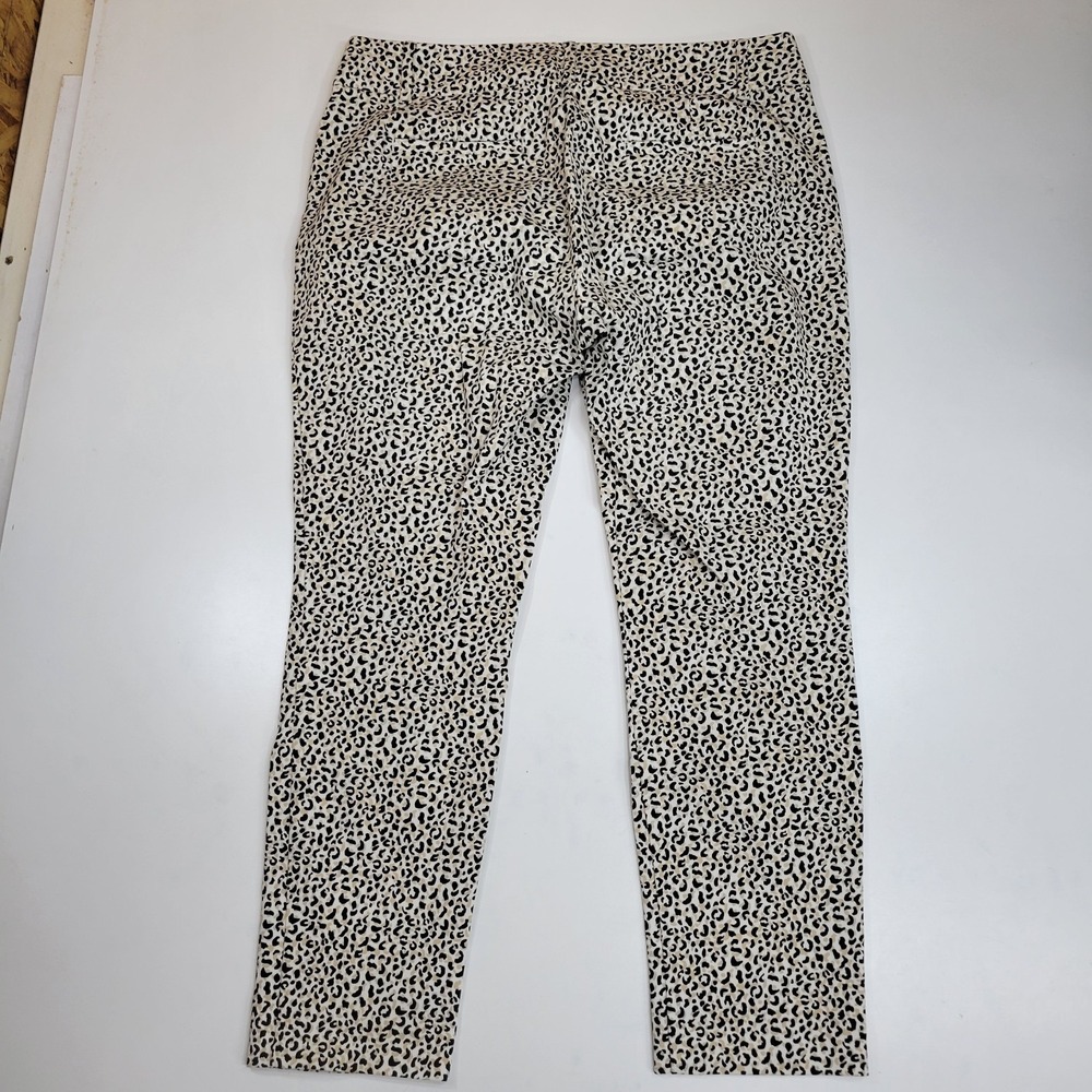 LOFT Outlet Skinny Ankle Pants Womens Size 10 Leopard Animal Print - Picture 7 of 8